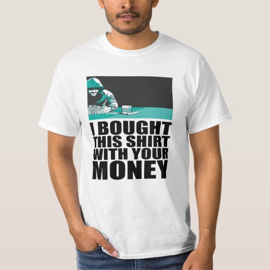 トランプのポーカー-買このシャツは金で Tシャツ (正面)