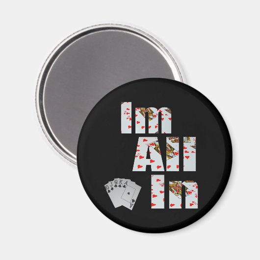 トランプのポーカーIMオールイン,冷蔵庫用マグネット マグネット (正面/裏面)