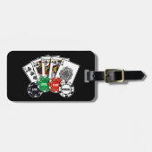 トランプのポーカーv1 ラゲッジタグ (正面横)