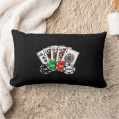 トランプのポーカーv1 ランバークッション (ブランケット)