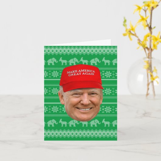 トランプのマガ・クリスマス カード (黄色い花)