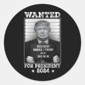 トランプのマグのショットは米国のために欲しかった。社長2024 2 ラウンドシール (正面)