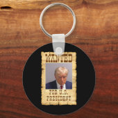 トランプのマグのショットは米国のために欲しかった。社長2024 3 キーホルダー (正面)