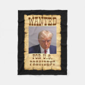 トランプのマグのショットは米国のために欲しかった。社長2024 3 フリースブランケット (正面)