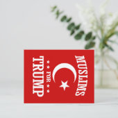 トランプのムスリム ポストカード (スタンド正面)