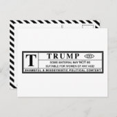トランプのレーベル警告に反対する女性 ポストカード (正面/裏面)