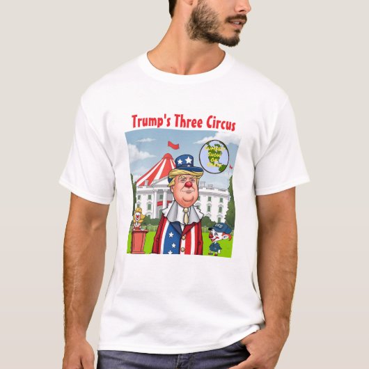 トランプの三リングや輪サーカス Tシャツ (正面)