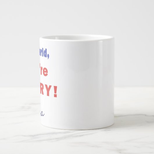 トランプの件で申し訳ございません-コーヒーマグ ジャンボコーヒーマグカップ (正面)