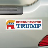 トランプの共和党員 – -.png バンパーステッカー (車上)