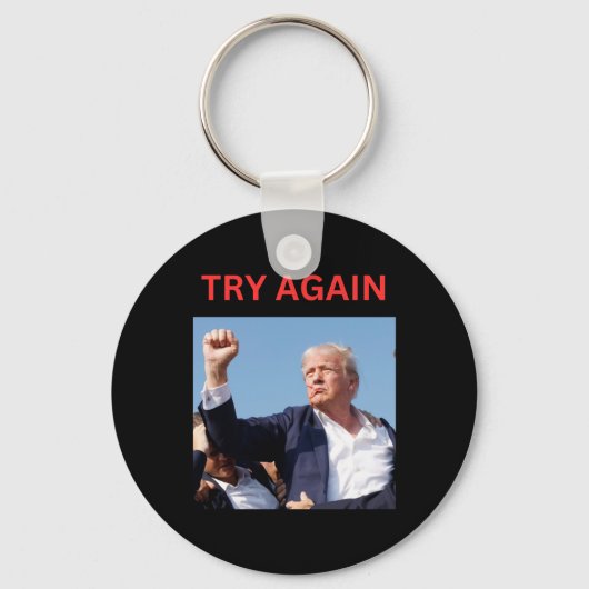 トランプの再試行 キーホルダー (正面)