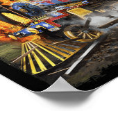 トランプの列車に乗ってドナルドおもしろいトランプ2024 Ele ポスター (角)