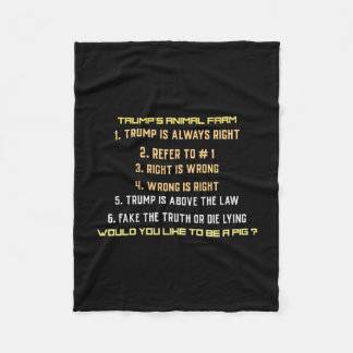 トランプの動物農場 フリースブランケット