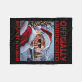 トランプの勝利によって公式に負担を負わない フリースブランケット (正面(横))