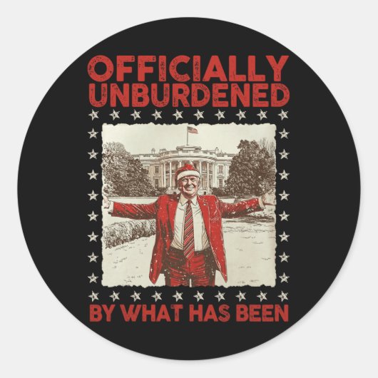 トランプの勝利によって公式に負担を負わない ラウンドシール (正面)