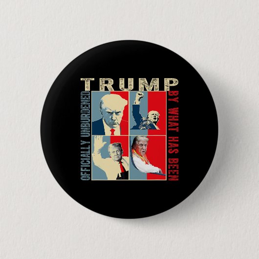 トランプの勝利によって公式に負担を負わない 缶バッジ (正面)