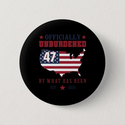 トランプの勝利によって公式に負担を負わない 缶バッジ (正面)