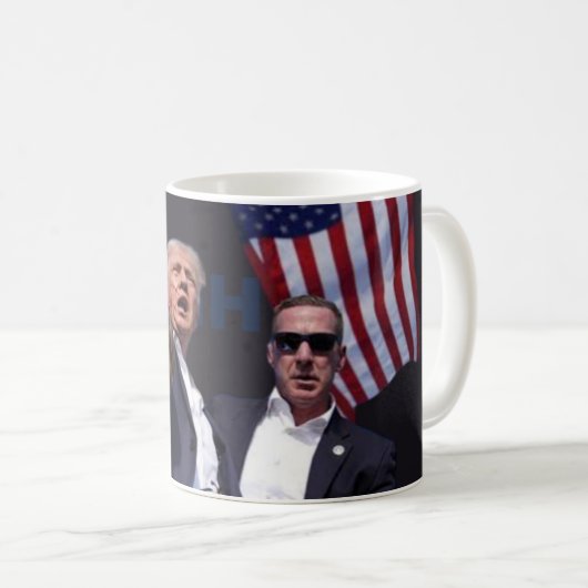 トランプの勝利の波：アメリカマグのための戦い コーヒーマグカップ (正面右)