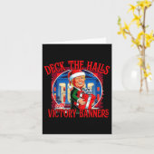 トランプの勝利を祝う旗でホールを飾ろう カード (黄色い花)