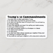 トランプの十戒 名刺 (正面)