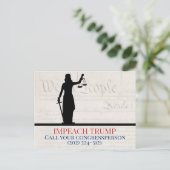 トランプの呼び掛け女性正義を弾劾 ポストカード (スタンド正面)