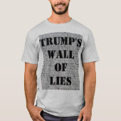 トランプの嘘のTシャツの壁 Tシャツ (正面)