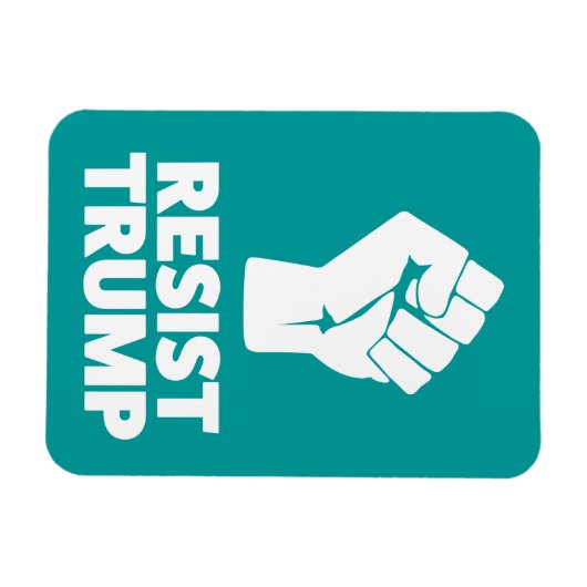 トランプの固い連帯の拳に抵抗する マグネット (横)