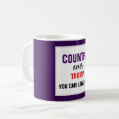 トランプの国は彼に離れできる コーヒーマグカップ (正面左)