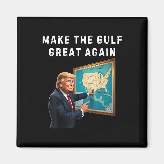トランプの地図ようこそアメリカ湾 マグネット (正面)