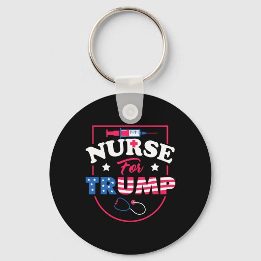 トランプの場合 – 保守的な共和党ナースのサポート キーホルダー (正面)