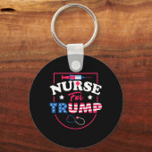 トランプの場合 – 保守的な共和党ナースのサポート キーホルダー (正面)