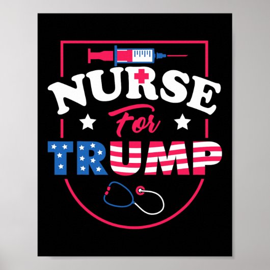 トランプの場合 – 保守的な共和党ナースのサポート ポスター (正面)