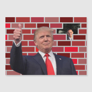 トランプの壁に切り株の穴おもしろいGag