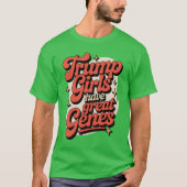 トランプの女の子は遺伝子素晴らしを持つ Tシャツ (正面)