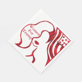 トランプの女性 スタンダードランチョンナプキン (角)