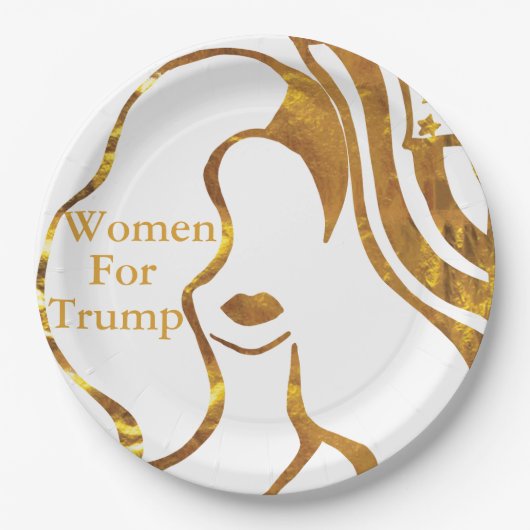 トランプの女性 ペーパープレート (正面)