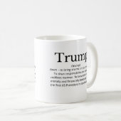 トランプの定義の政治おもしろい コーヒーマグカップ (正面右)