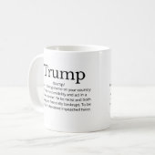 トランプの定義の政治おもしろい コーヒーマグカップ (正面左)