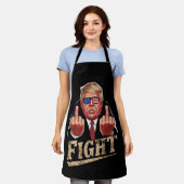 トランプの対米選挙レトロヴィンテージ エプロン (着用した状態)