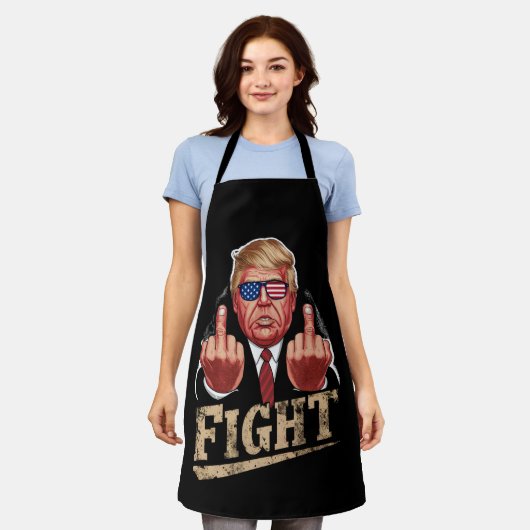 トランプの対米選挙レトロヴィンテージ エプロン (着用した状態)