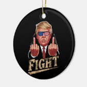 トランプの対米選挙レトロヴィンテージ セラミックオーナメント (左)
