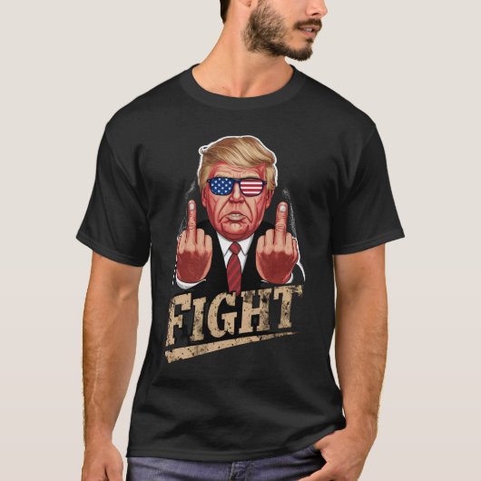 トランプの対米選挙レトロヴィンテージ Tシャツ (正面)