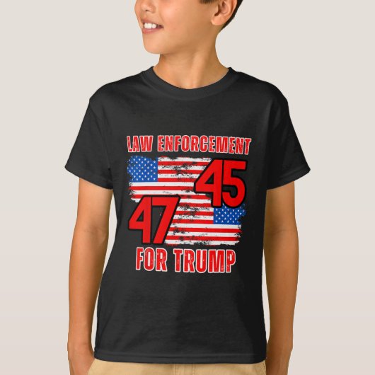 トランプの強制45 47 Tシャツ (正面)