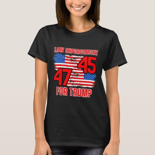 トランプの強制45 47 Tシャツ (正面)