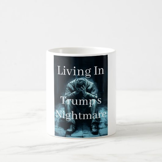 トランプの悪夢に生きる コーヒーマグ コーヒーマグカップ (中央)