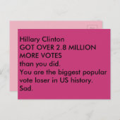 トランプの悲しい葉書 ポストカード (正面/裏面)