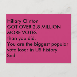 トランプの悲しい葉書 ポストカード