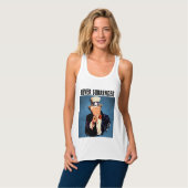 トランプの愛国者パーティーTシャツを決して降伏しない タンクトップ (正面フル)