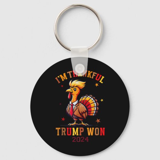 トランプの感謝私は感謝のトランプが勝った キーホルダー (正面)
