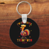 トランプの感謝私は感謝のトランプが勝った キーホルダー (正面)