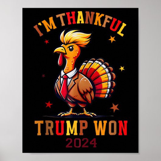 トランプの感謝私は感謝のトランプが勝った ポスター (正面)